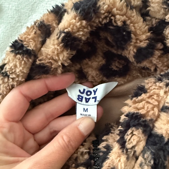 JoyLab Leopard Fleece Jacket - Picture 2 of 4